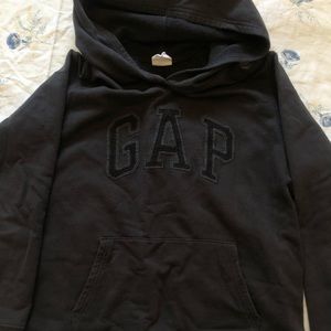 Gap Womens all black hoodie embroidered GAP, size M
